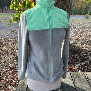 FILA SPORT MINT GREEN & GREY COLOR BLOCK ZIP UP JACKET XS WOMANS